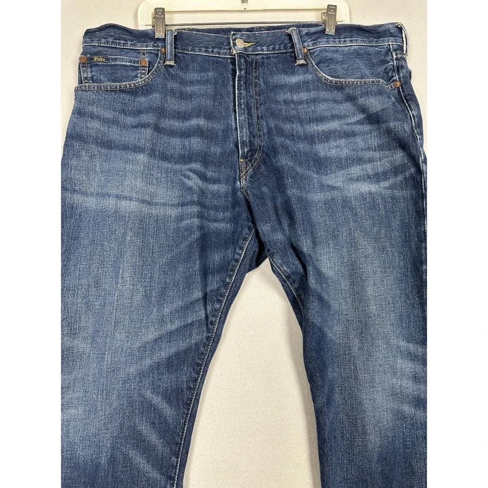 Polo Ralph Lauren Hampton Jeans Mens 40X30 Blue Relaxed Straight Whispered Denim